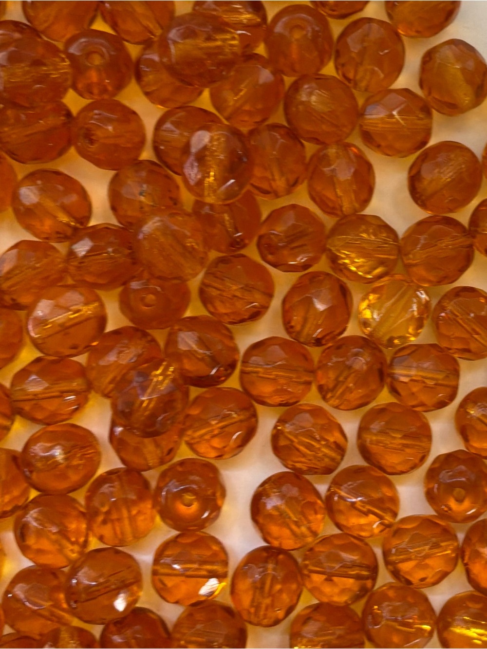 100 faceted Czech glass beads